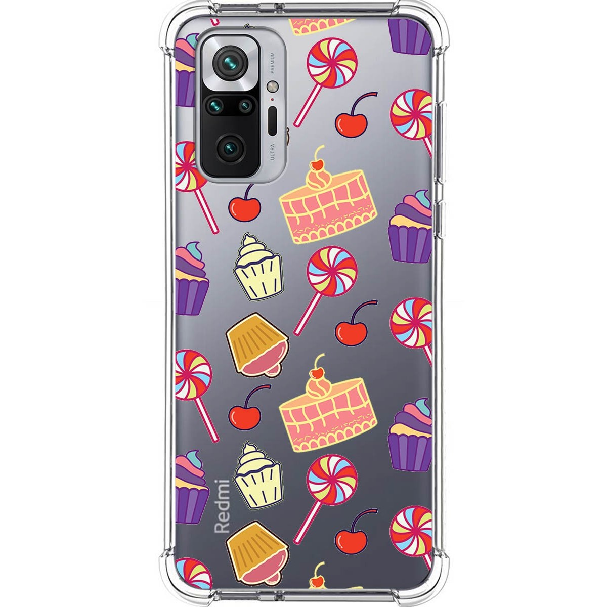 Funda Silicona Antigolpes para Xiaomi Redmi Note 10 Pro diseño Dulces 01 Dibujos