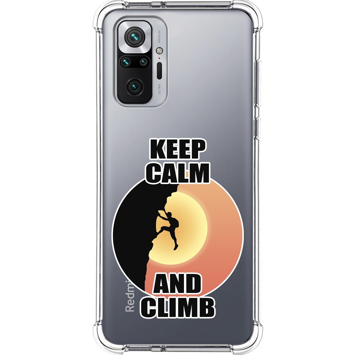 Funda Silicona Antigolpes para Xiaomi Redmi Note 10 Pro diseño Hombre Escalada Dibujos