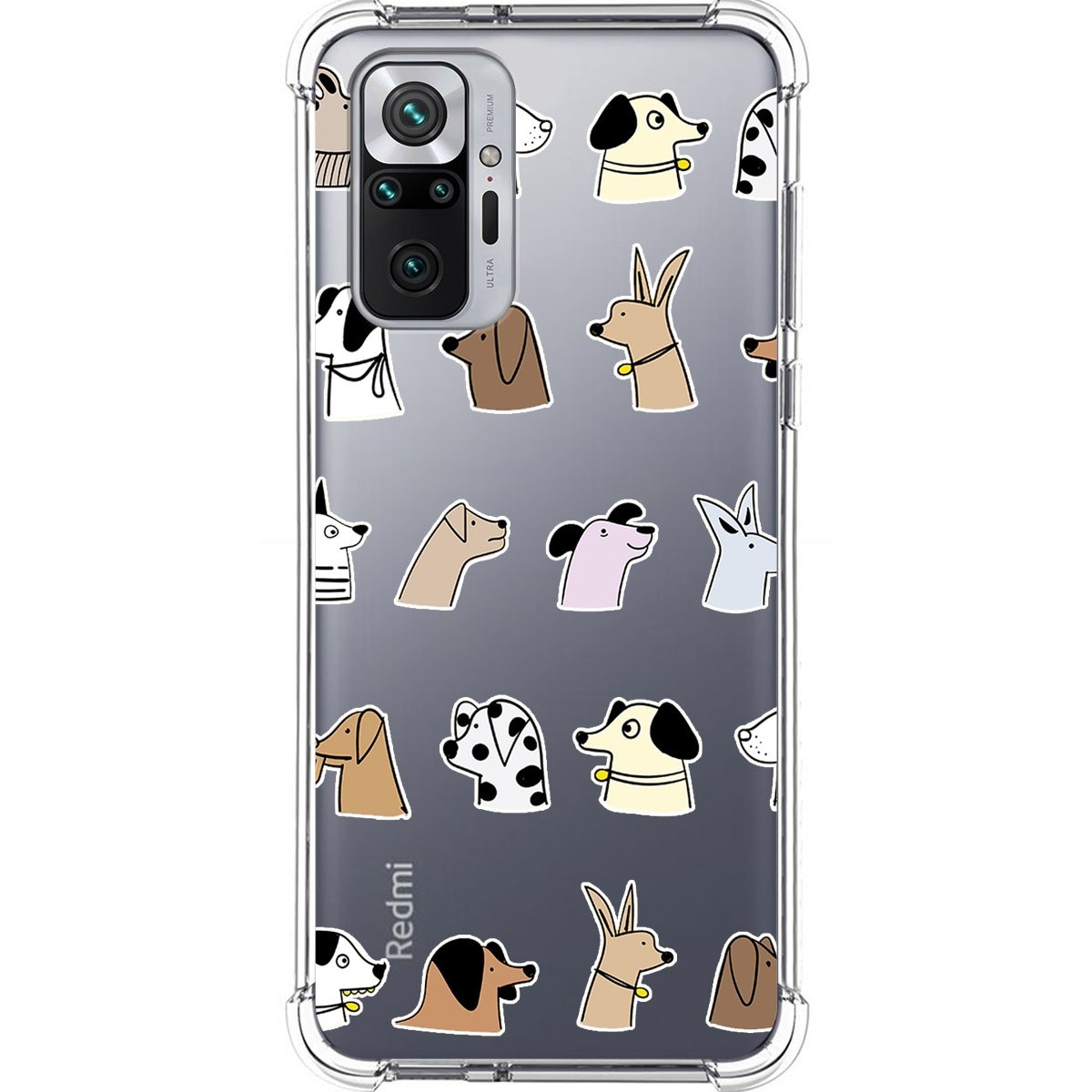 Funda Silicona Antigolpes para Xiaomi Redmi Note 10 Pro diseño Perros Dibujos