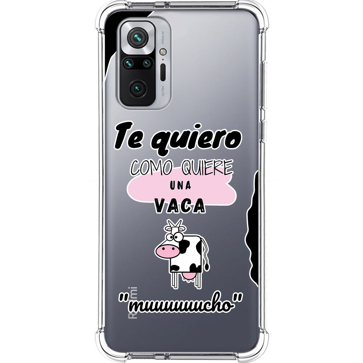 Funda Silicona Antigolpes para Xiaomi Redmi Note 10 Pro diseño Vaca Dibujos