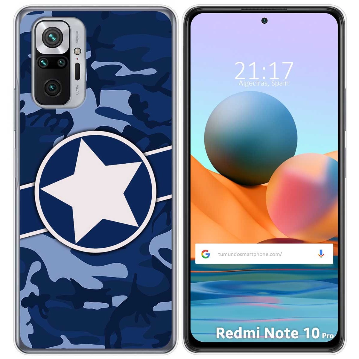 Funda Gel Tpu para Xiaomi Redmi Note 10 Pro diseño Camuflaje 03 Dibujos