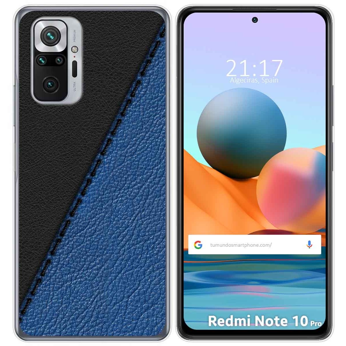 Funda Gel Tpu para Xiaomi Redmi Note 10 Pro diseño Cuero 02 Dibujos