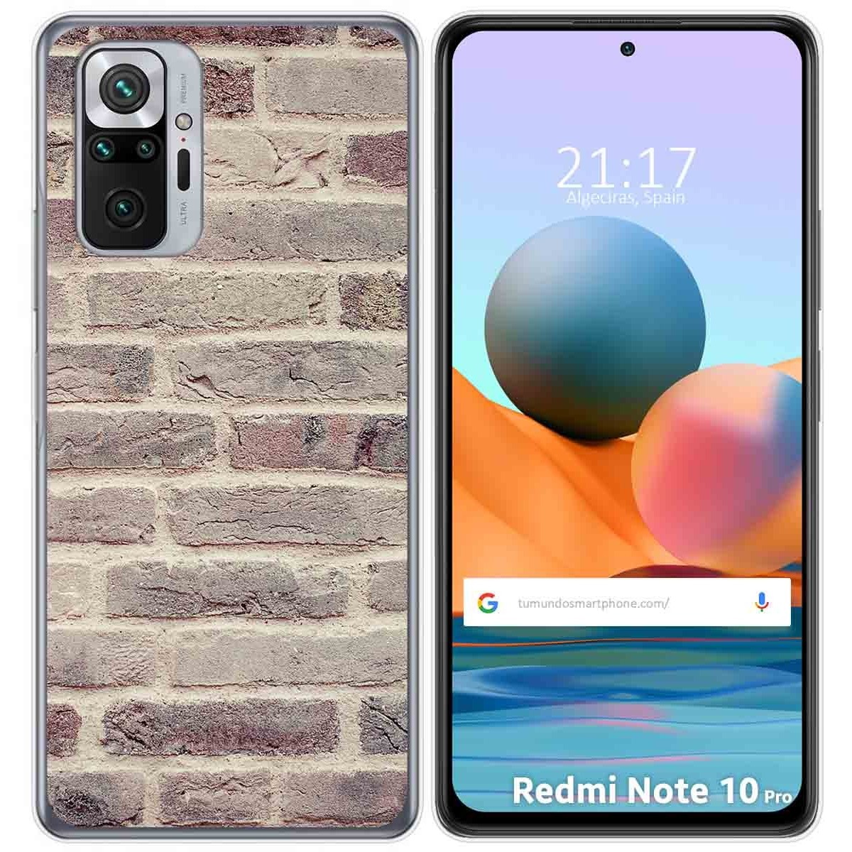 Funda Gel Tpu para Xiaomi Redmi Note 10 Pro diseño Ladrillo 01 Dibujos