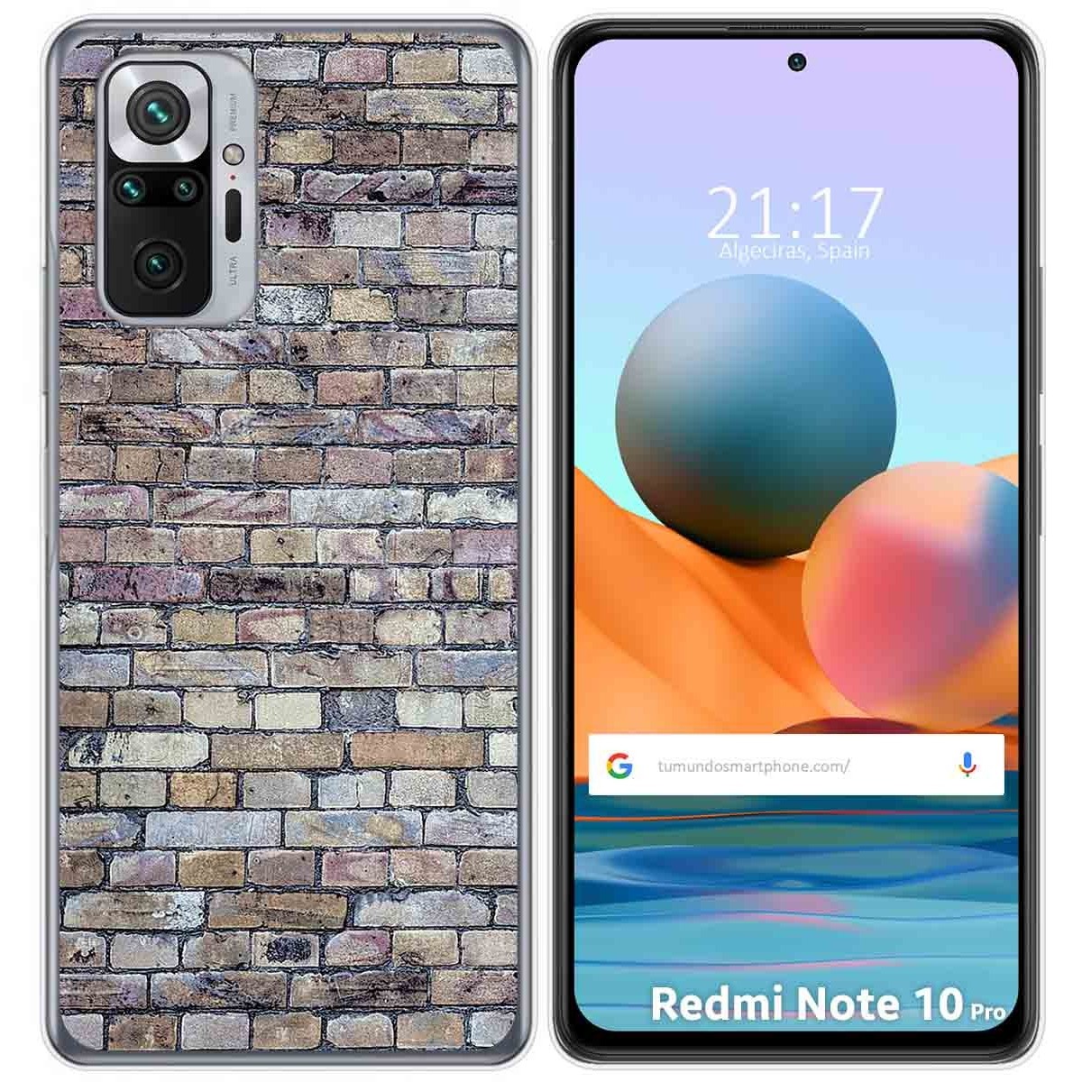 Funda Gel Tpu para Xiaomi Redmi Note 10 Pro diseño Ladrillo 02 Dibujos