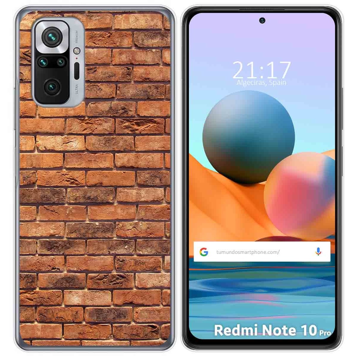 Funda Gel Tpu para Xiaomi Redmi Note 10 Pro diseño Ladrillo 04 Dibujos