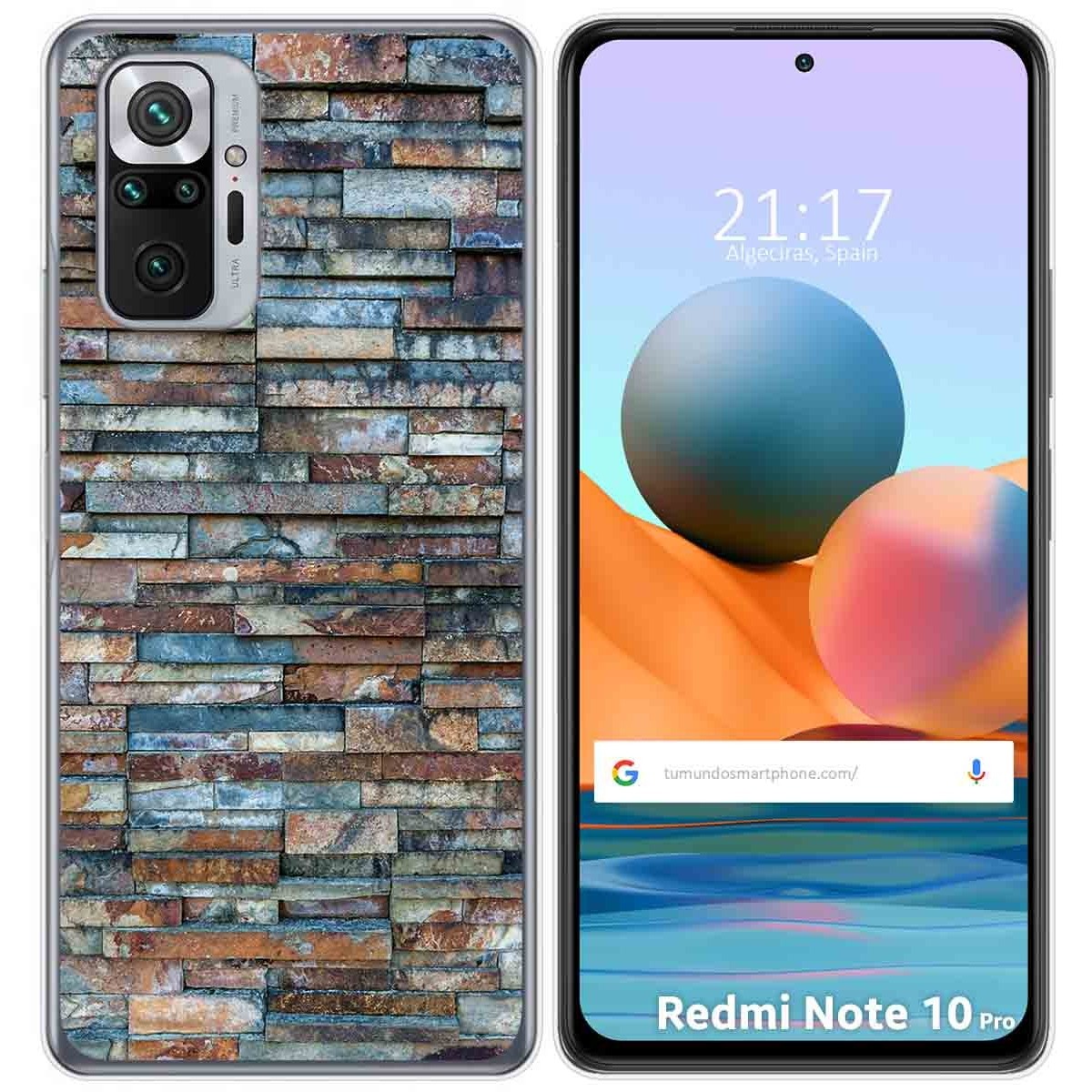 Funda Gel Tpu para Xiaomi Redmi Note 10 Pro diseño Ladrillo 05 Dibujos