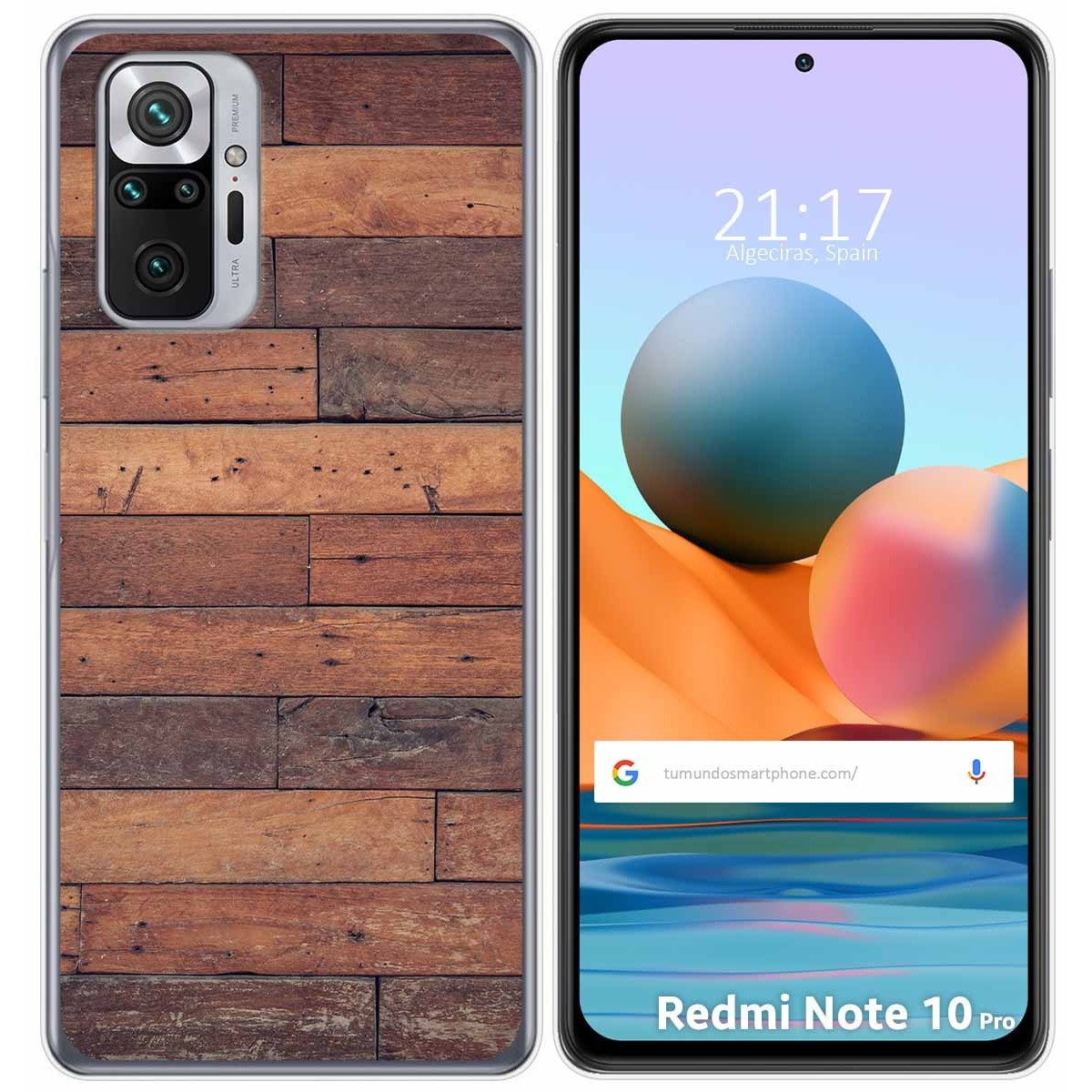 Funda Gel Tpu para Xiaomi Redmi Note 10 Pro diseño Madera 03 Dibujos