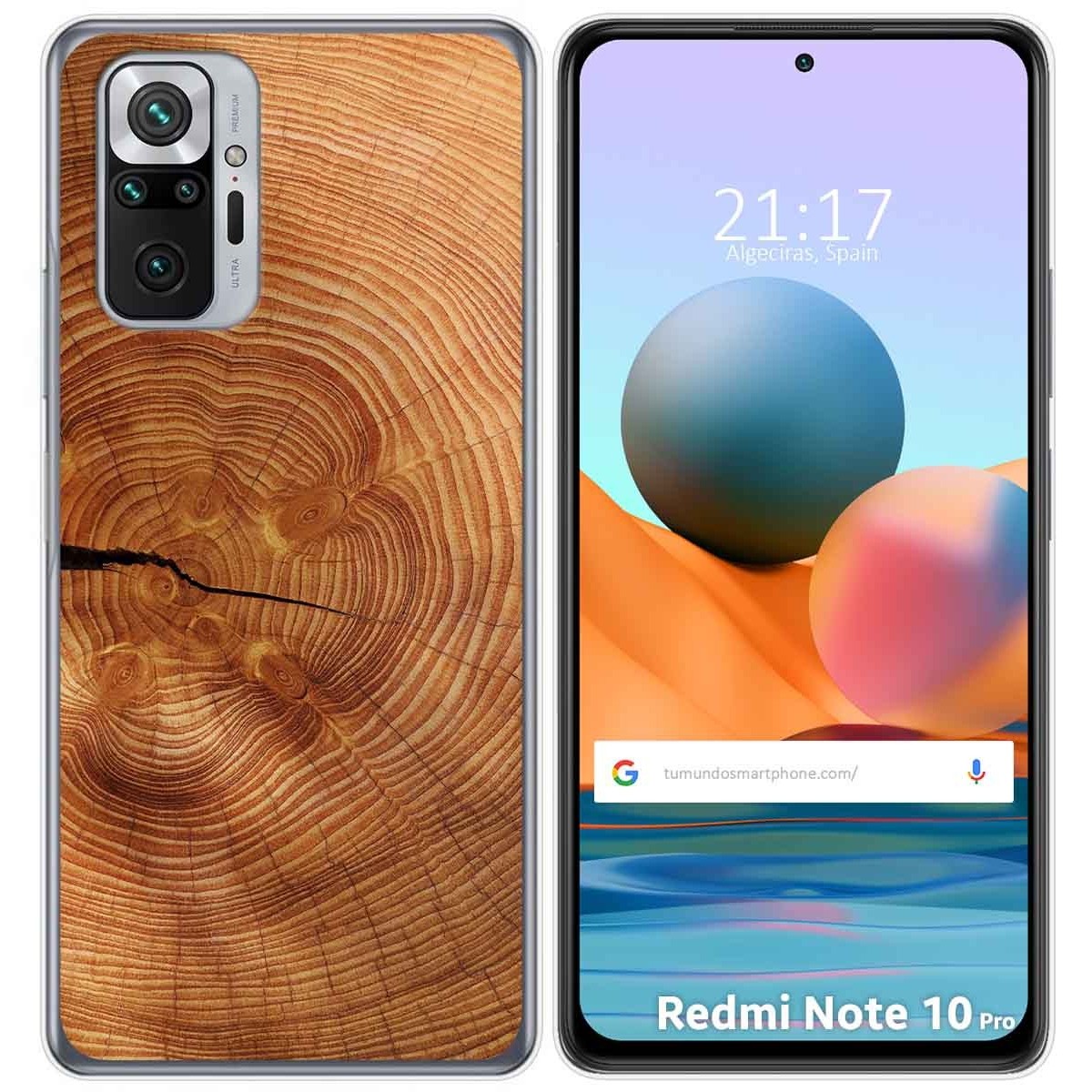 Funda Gel Tpu para Xiaomi Redmi Note 10 Pro diseño Madera 04 Dibujos