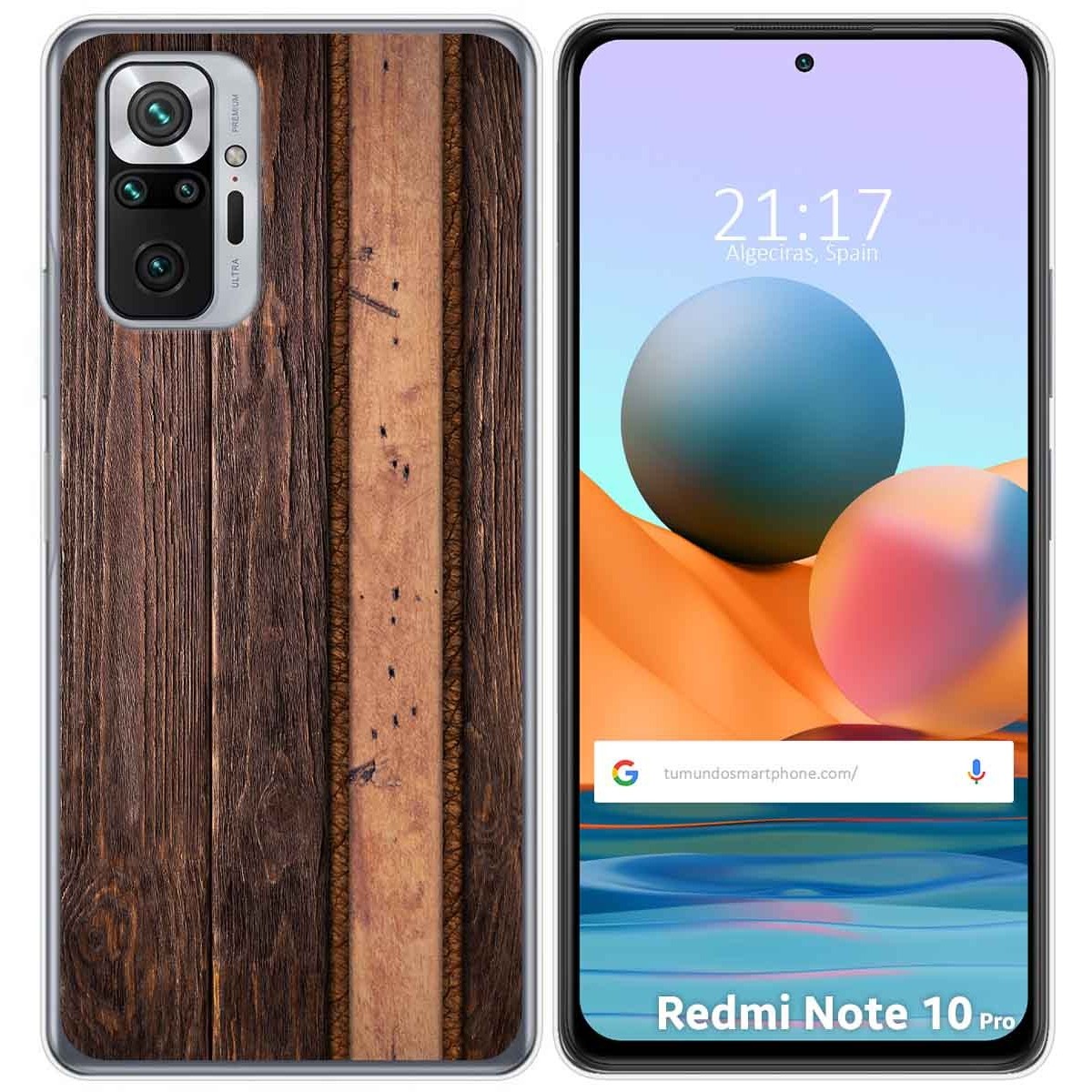 Funda Gel Tpu para Xiaomi Redmi Note 10 Pro diseño Madera 05 Dibujos