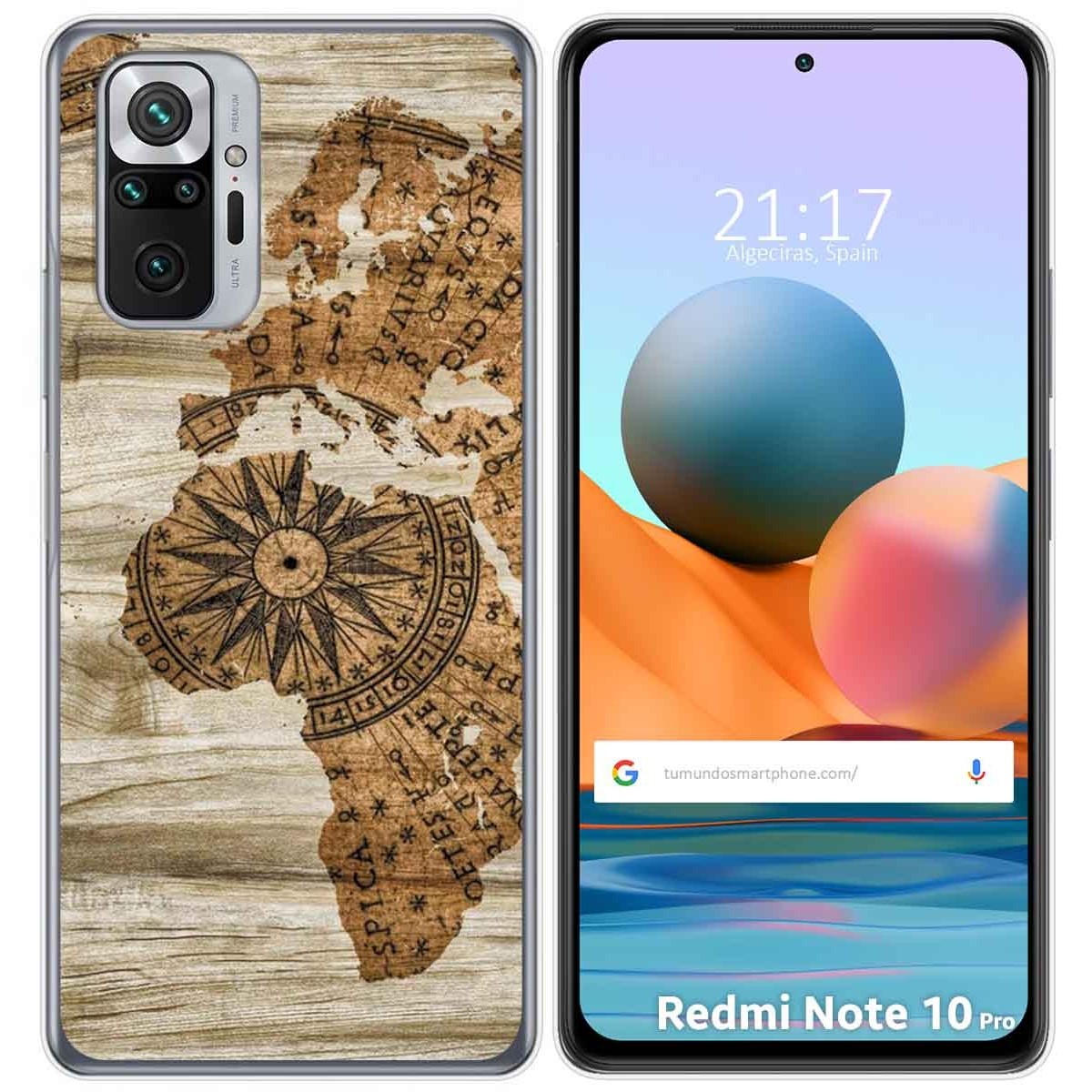 Funda Gel Tpu para Xiaomi Redmi Note 10 Pro diseño Madera 07 Dibujos