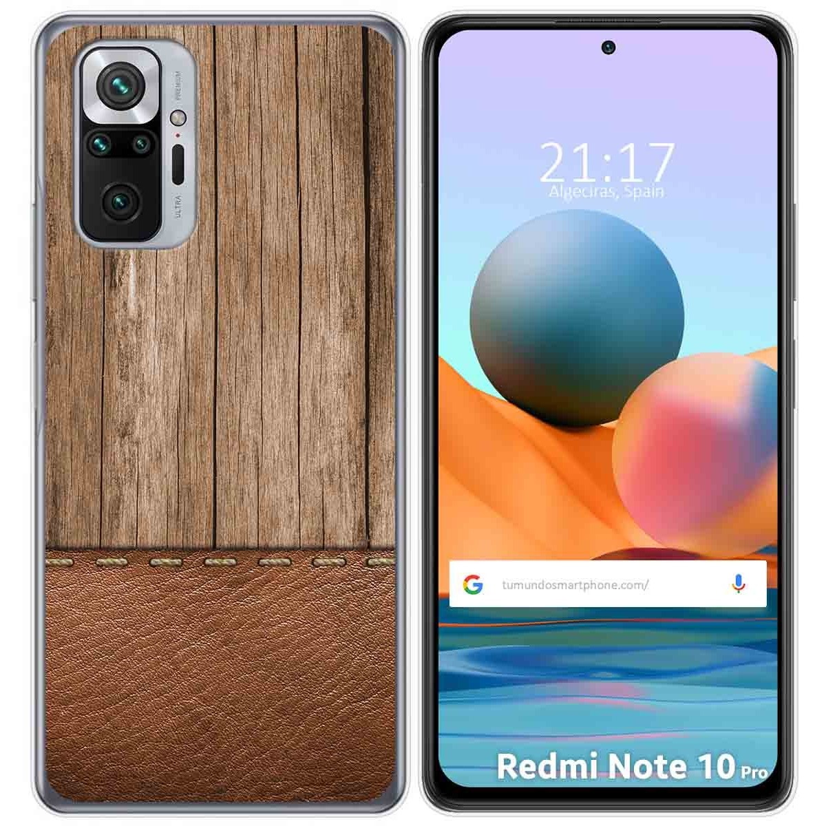 Funda Gel Tpu para Xiaomi Redmi Note 10 Pro diseño Madera 09 Dibujos