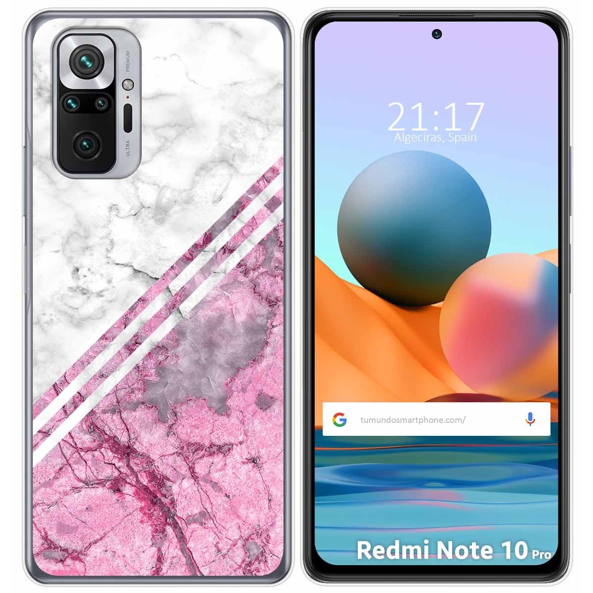 Funda Gel Tpu para Xiaomi Redmi Note 10 Pro diseño Mármol 03 Dibujos