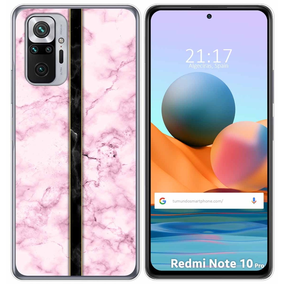 Funda Gel Tpu para Xiaomi Redmi Note 10 Pro diseño Mármol 04 Dibujos