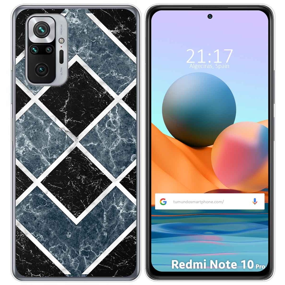 Funda Gel Tpu para Xiaomi Redmi Note 10 Pro diseño Mármol 06 Dibujos