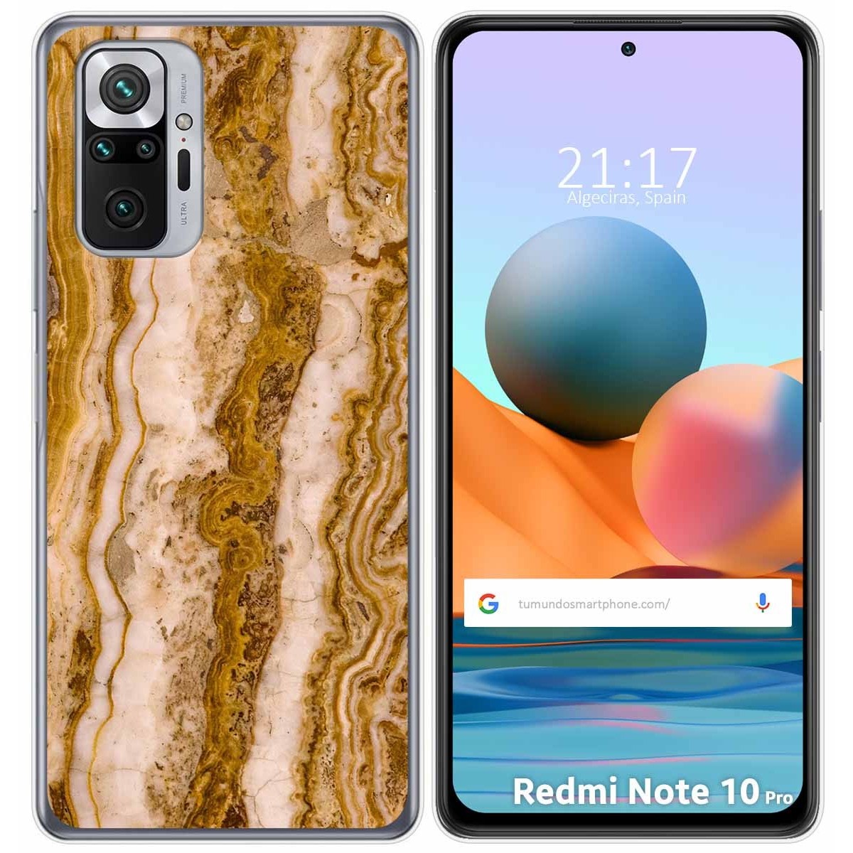 Funda Gel Tpu para Xiaomi Redmi Note 10 Pro diseño Mármol 10 Dibujos