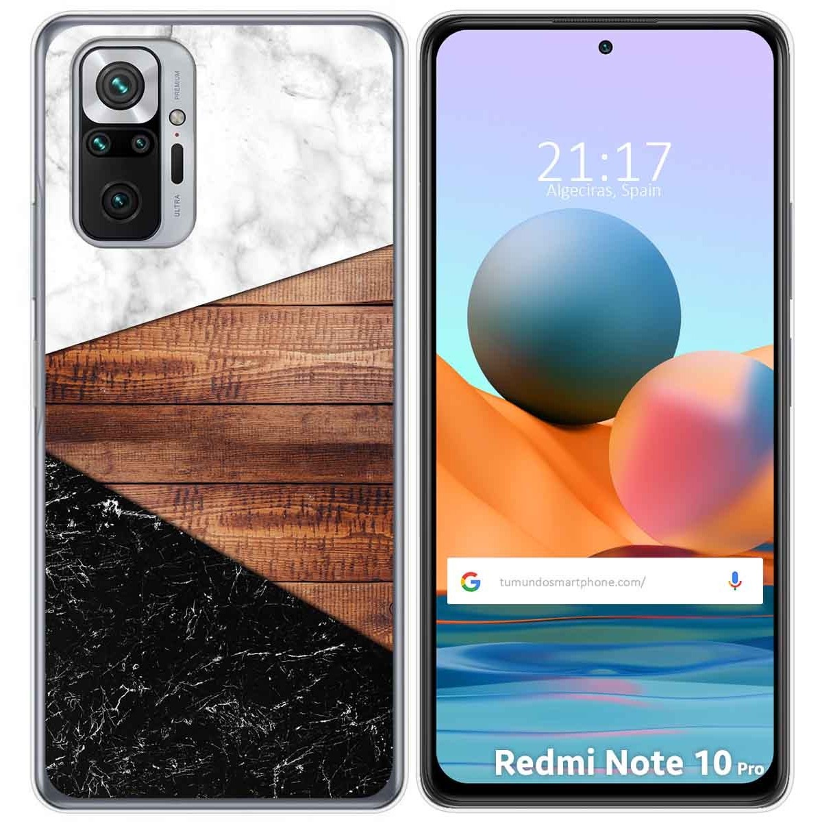 Funda Gel Tpu para Xiaomi Redmi Note 10 Pro diseño Mármol 11 Dibujos