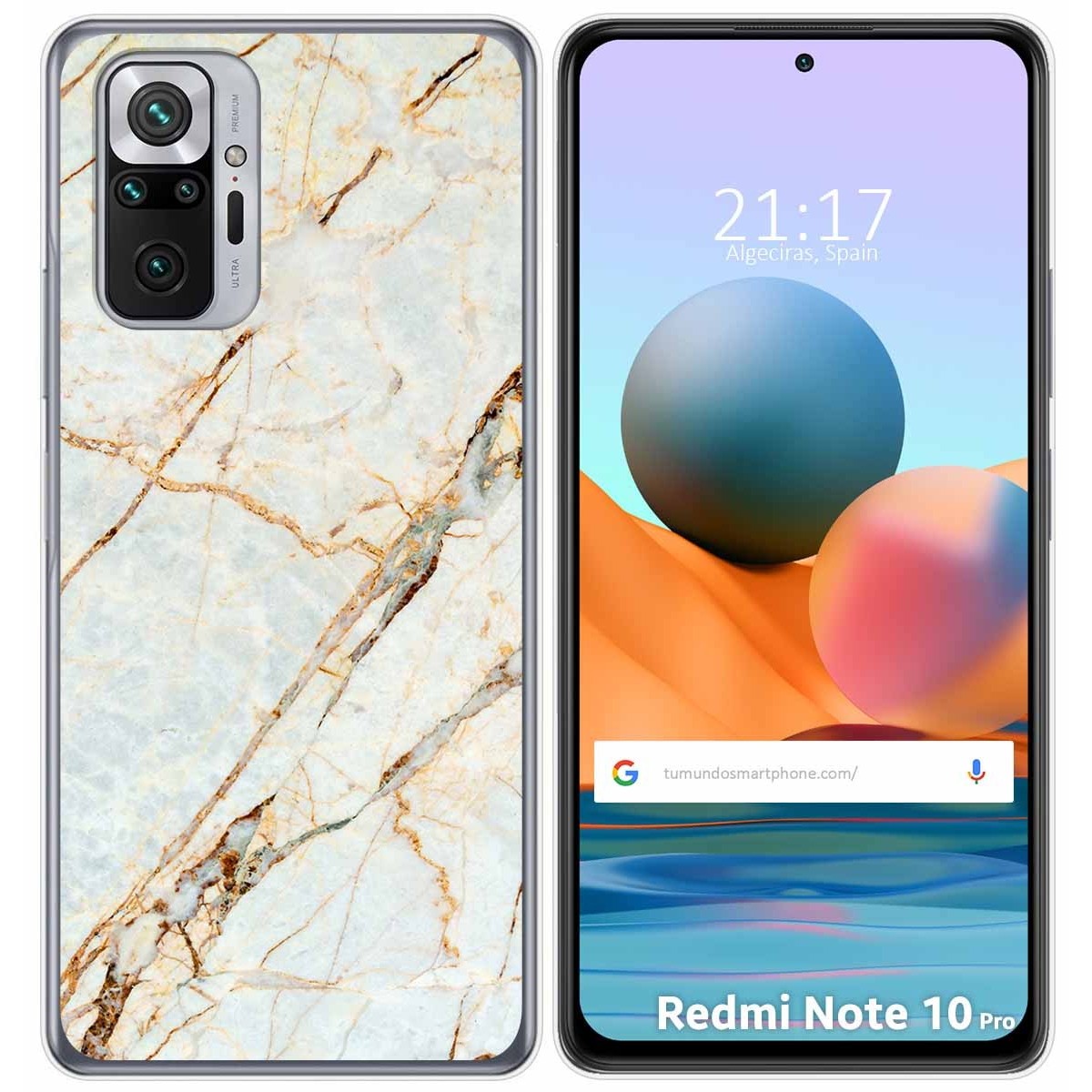 Funda Gel Tpu para Xiaomi Redmi Note 10 Pro diseño Mármol 13 Dibujos