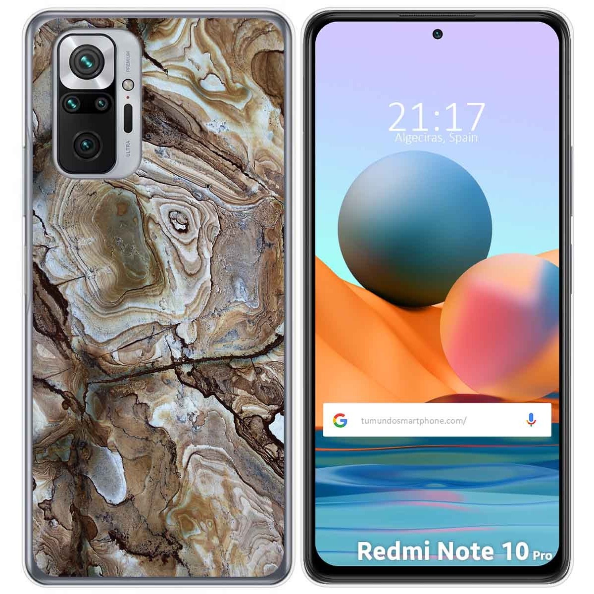 Funda Gel Tpu para Xiaomi Redmi Note 10 Pro diseño Mármol 14 Dibujos