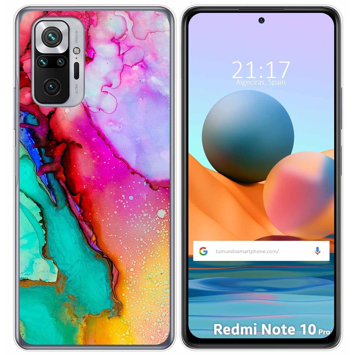 Funda Gel Tpu para Xiaomi Redmi Note 10 Pro diseño Mármol 15 Dibujos