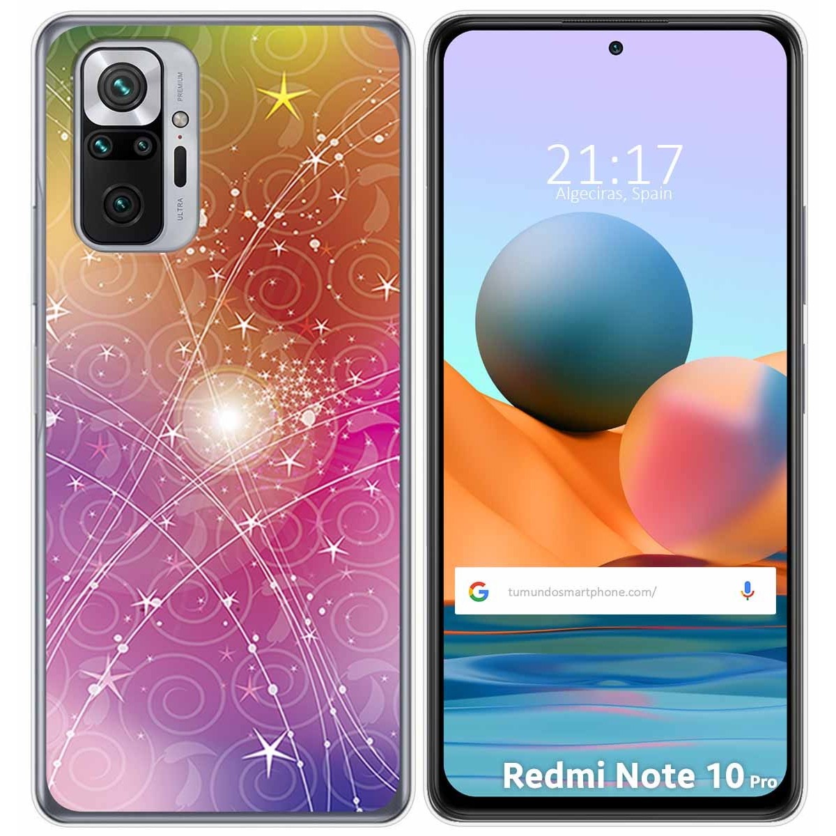 Funda Gel Tpu para Xiaomi Redmi Note 10 Pro diseño Abstracto Dibujos