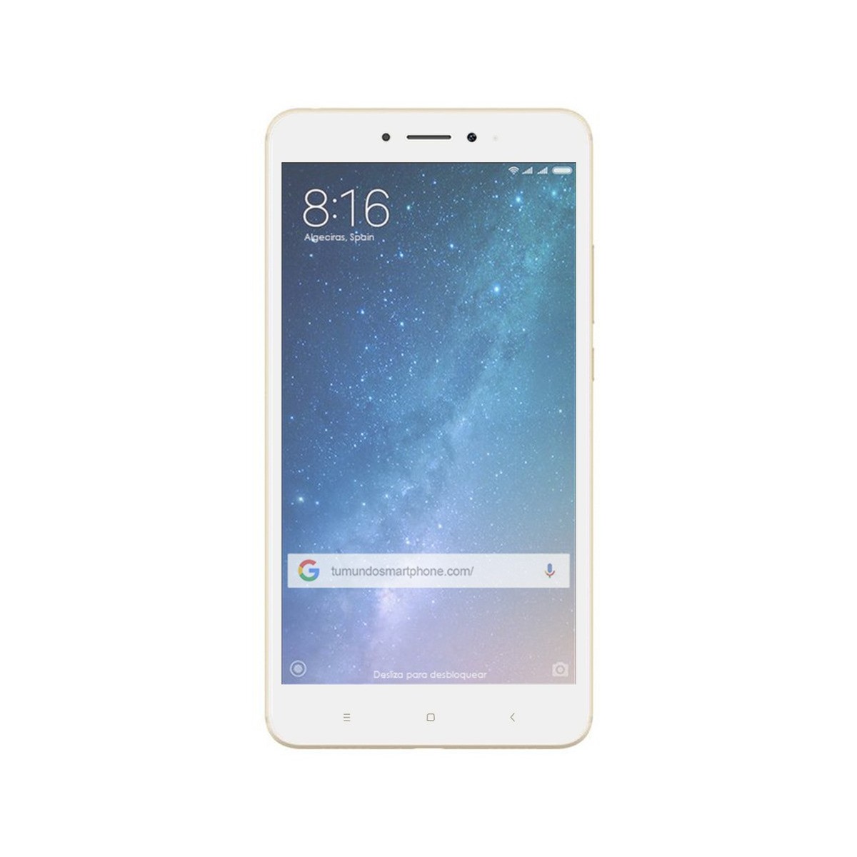 Protector Cristal Templado Frontal Completo Blanco para Xiaomi Mi Max 2 Vidrio