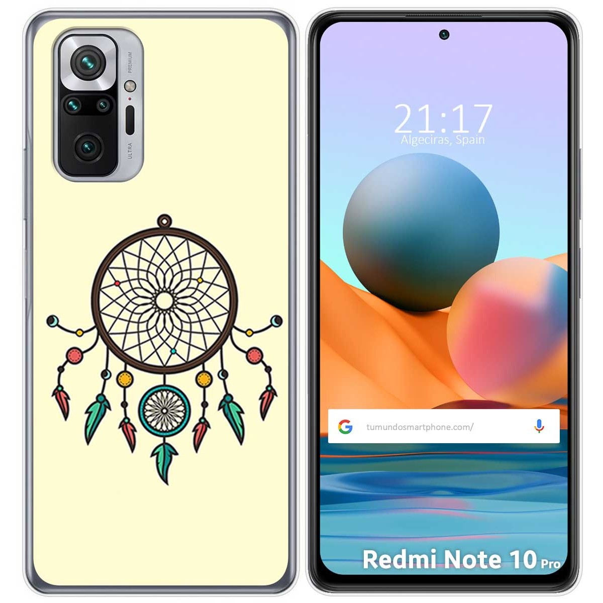 Funda Gel Tpu para Xiaomi Redmi Note 10 Pro diseño Atrapasueños Dibujos