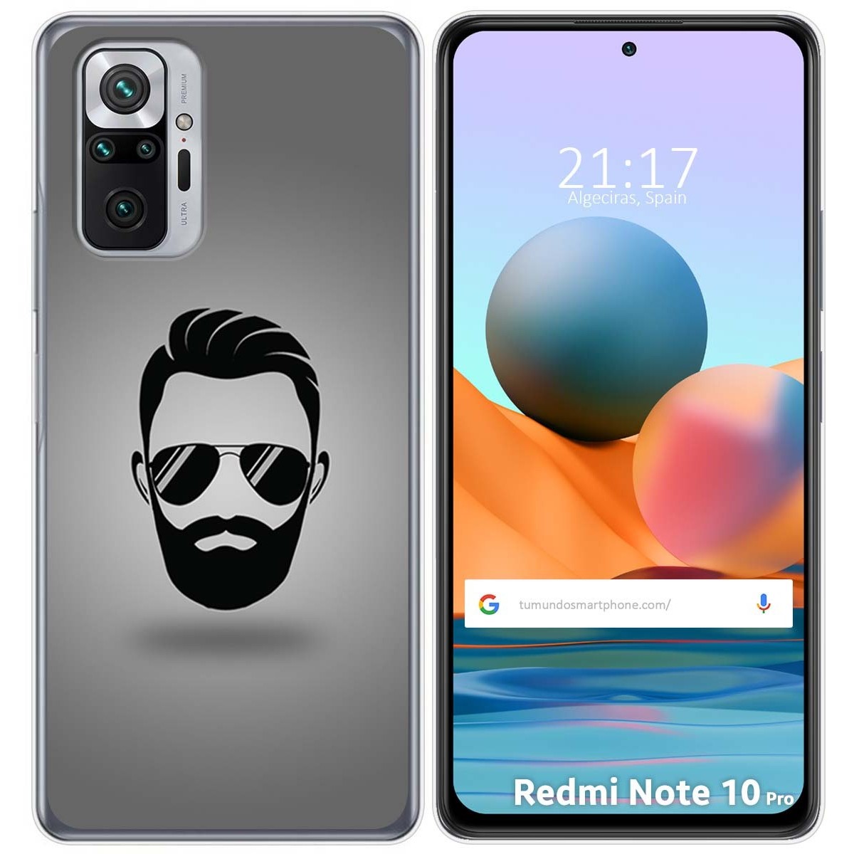 Funda Gel Tpu para Xiaomi Redmi Note 10 Pro diseño Barba Dibujos