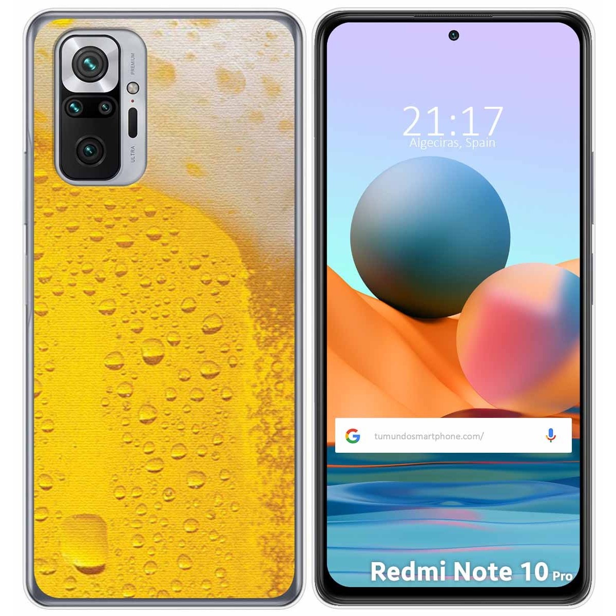 Funda Gel Tpu para Xiaomi Redmi Note 10 Pro diseño Cerveza Dibujos