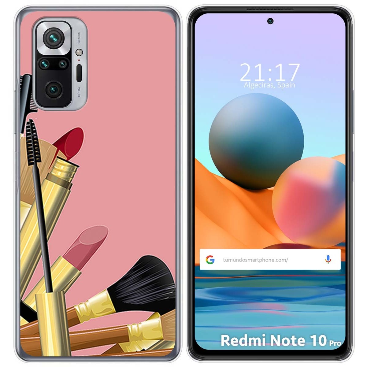 Funda Gel Tpu para Xiaomi Redmi Note 10 Pro diseño Brochas Dibujos