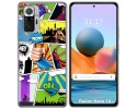 Funda Gel Tpu para Xiaomi Redmi Note 10 Pro diseño Comic Dibujos