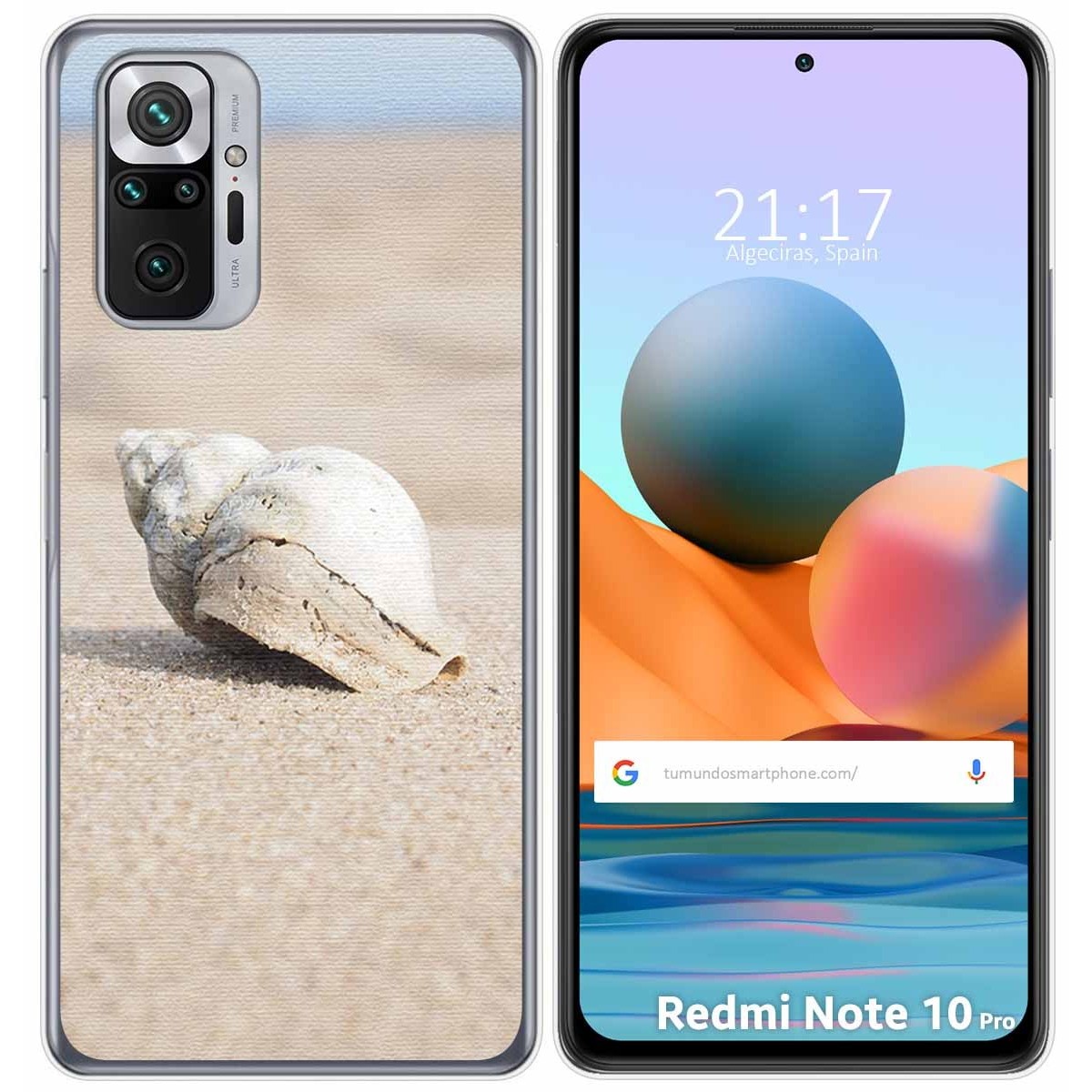 Funda Gel Tpu para Xiaomi Redmi Note 10 Pro diseño Concha Dibujos