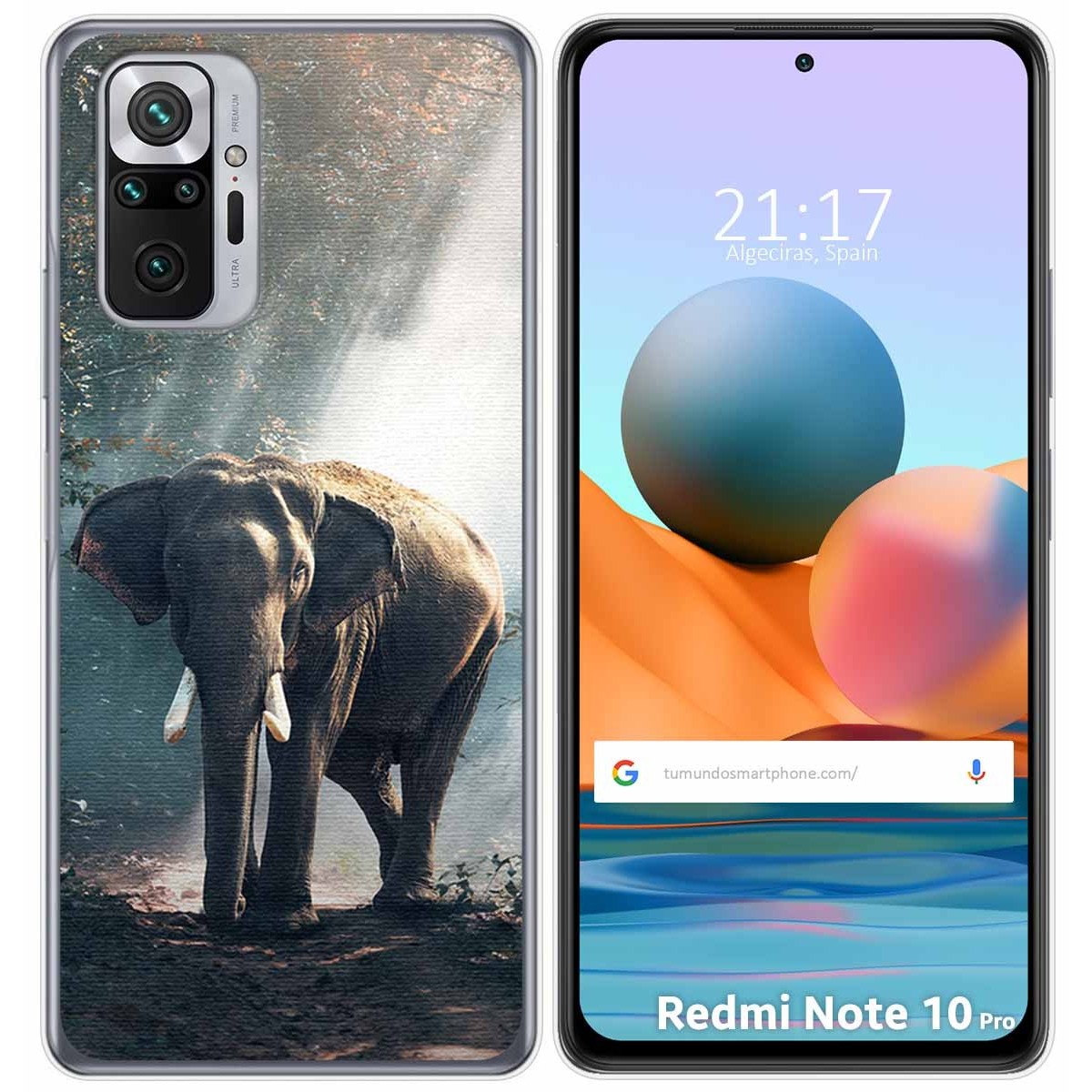 Funda Gel Tpu para Xiaomi Redmi Note 10 Pro diseño Elefante Dibujos