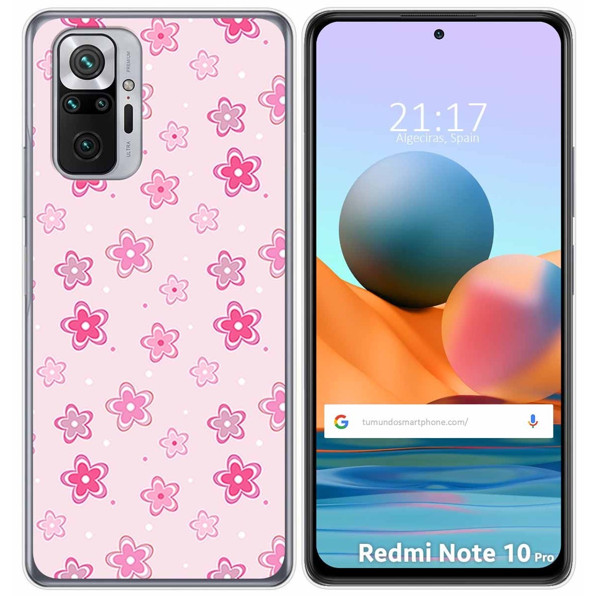 Funda Gel Tpu para Xiaomi Redmi Note 10 Pro diseño Flores Dibujos
