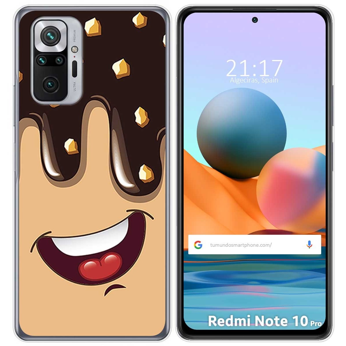 Funda Gel Tpu para Xiaomi Redmi Note 10 Pro diseño Helado Chocolate Dibujos