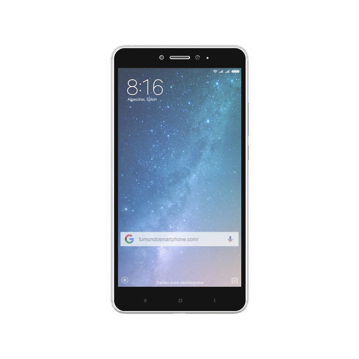 Protector Cristal Templado Frontal Completo Negro para Xiaomi Mi Max 2 Vidrio