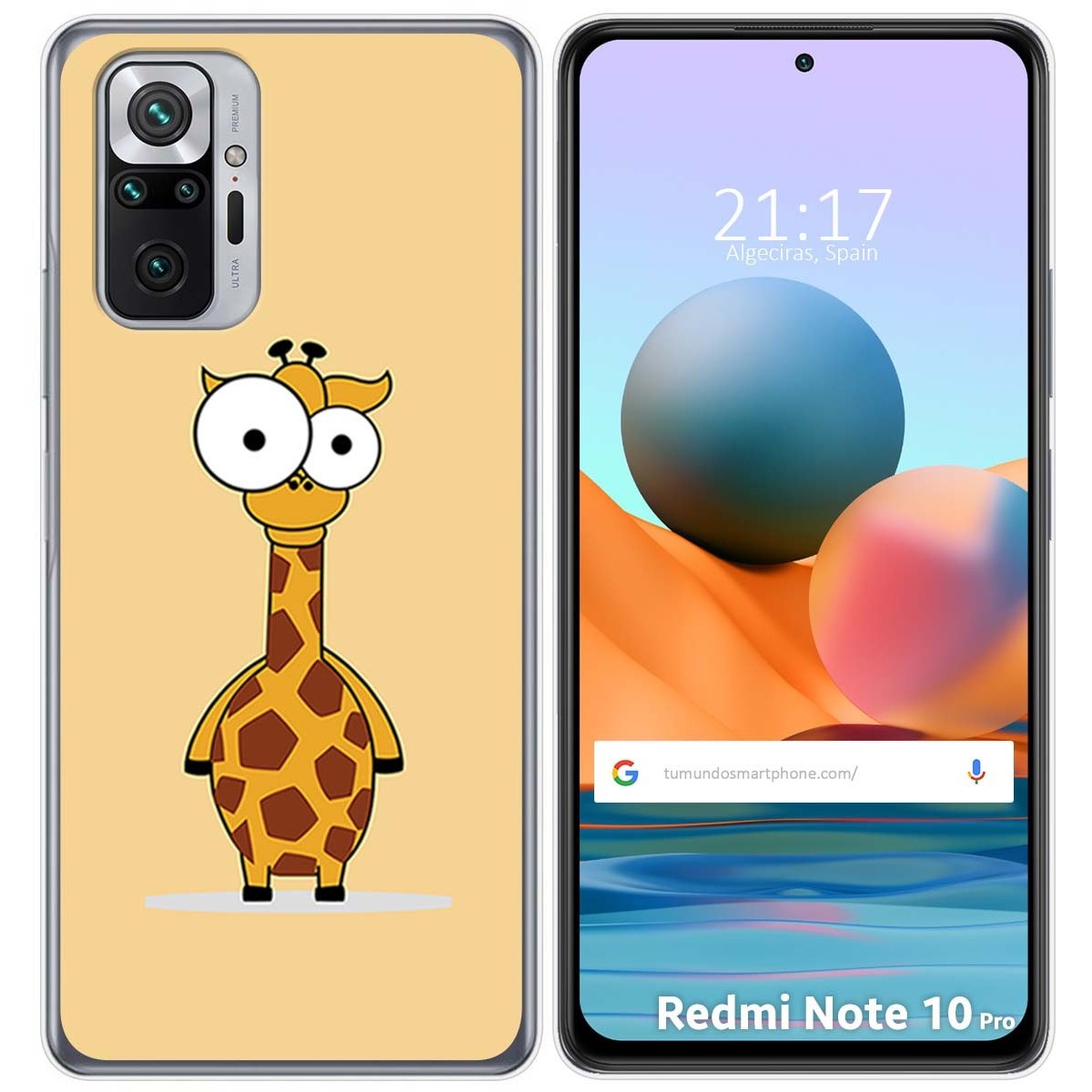 Funda Gel Tpu para Xiaomi Redmi Note 10 Pro diseño Jirafa Dibujos