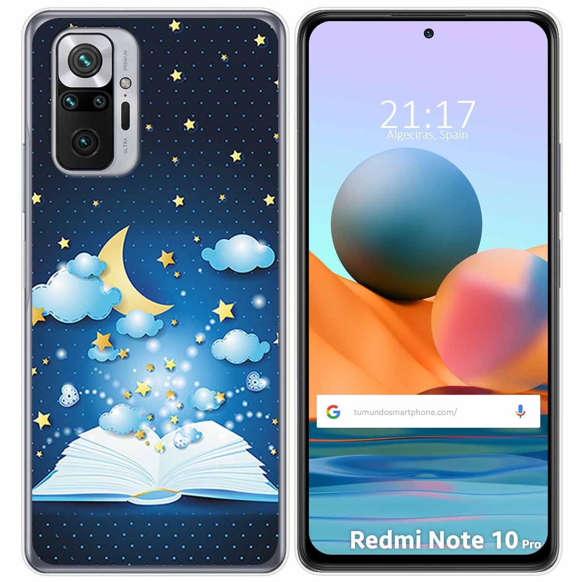Funda Gel Tpu para Xiaomi Redmi Note 10 Pro diseño Libro Cuentos Dibujos