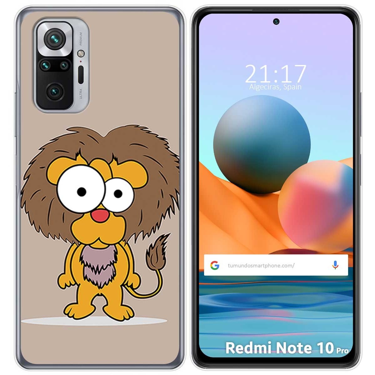 Funda Gel Tpu para Xiaomi Redmi Note 10 Pro diseño Leon Dibujos