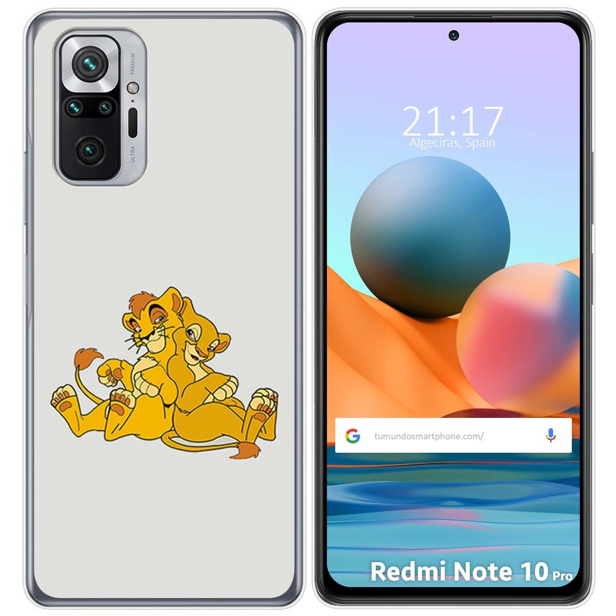 Funda Gel Tpu para Xiaomi Redmi Note 10 Pro diseño Leones Dibujos