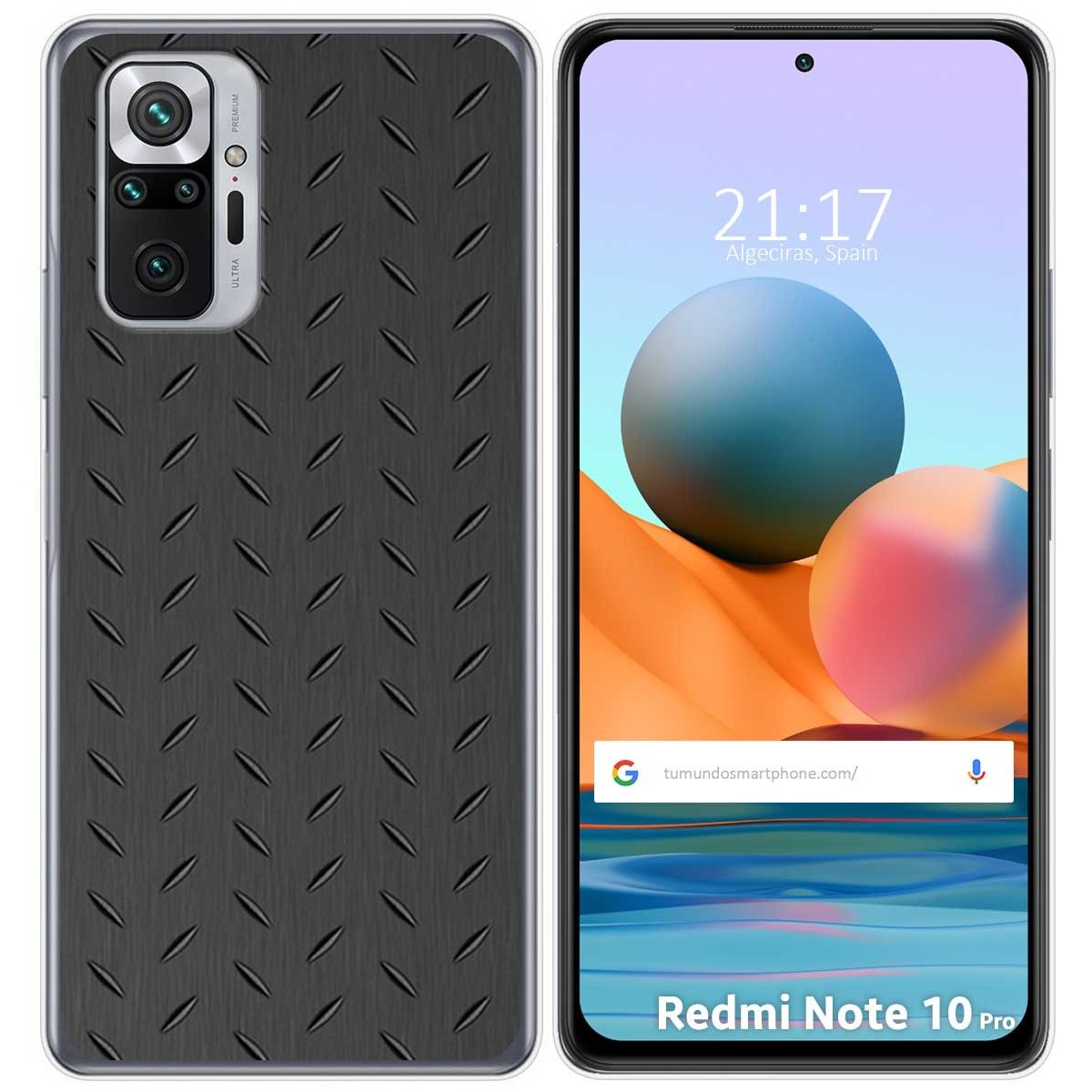 Funda Gel Tpu para Xiaomi Redmi Note 10 Pro diseño Metal Dibujos