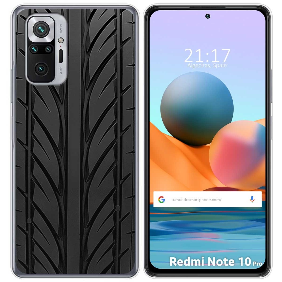 Funda Gel Tpu para Xiaomi Redmi Note 10 Pro diseño Neumatico Dibujos