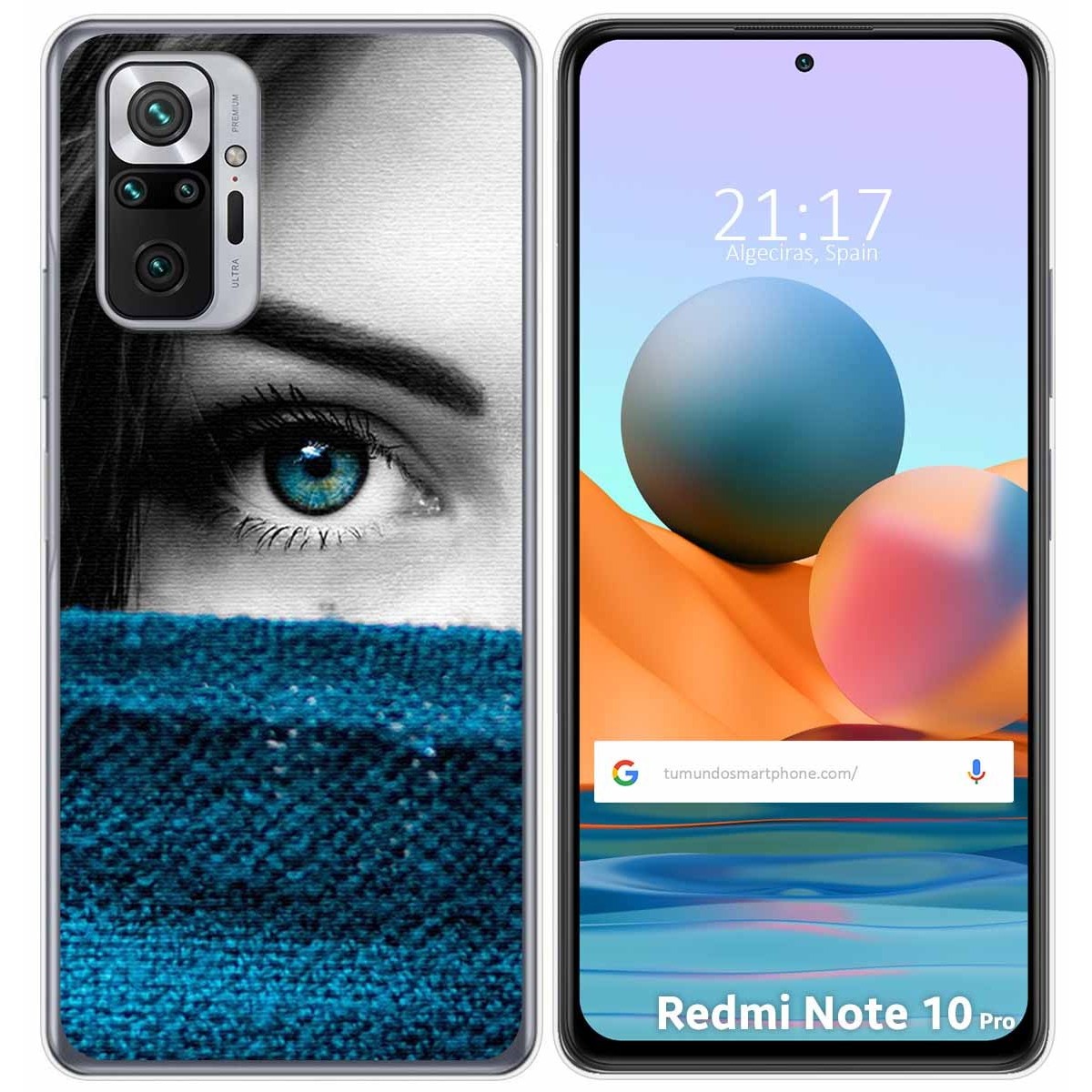 Funda Gel Tpu para Xiaomi Redmi Note 10 Pro diseño Ojo Dibujos