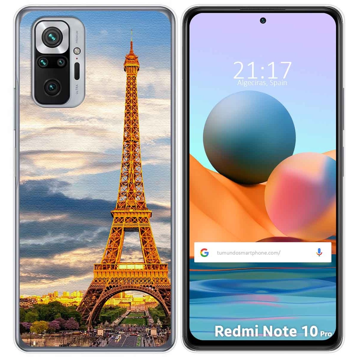 Funda Gel Tpu para Xiaomi Redmi Note 10 Pro diseño Paris Dibujos
