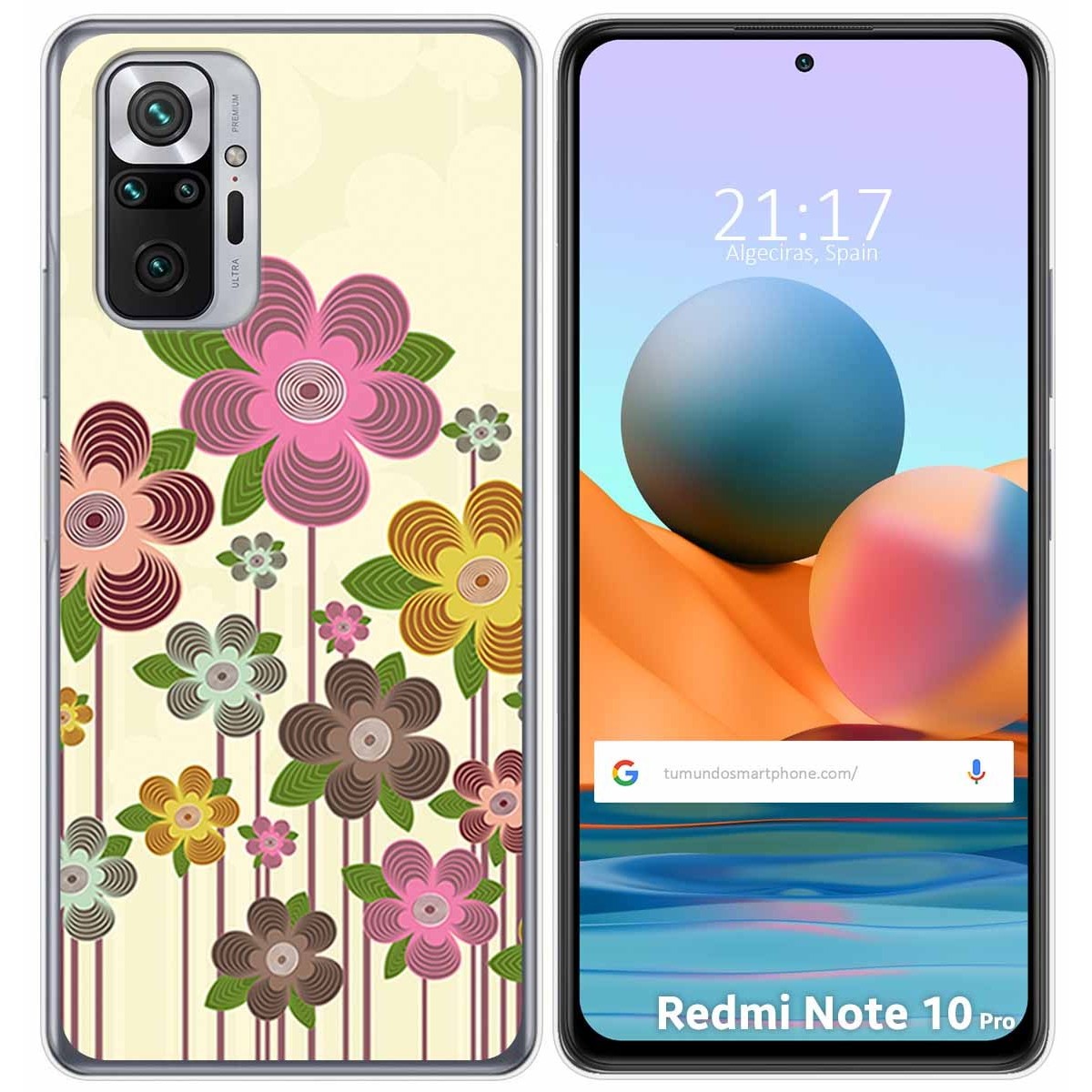 Funda Gel Tpu para Xiaomi Redmi Note 10 Pro diseño Primavera En Flor Dibujos