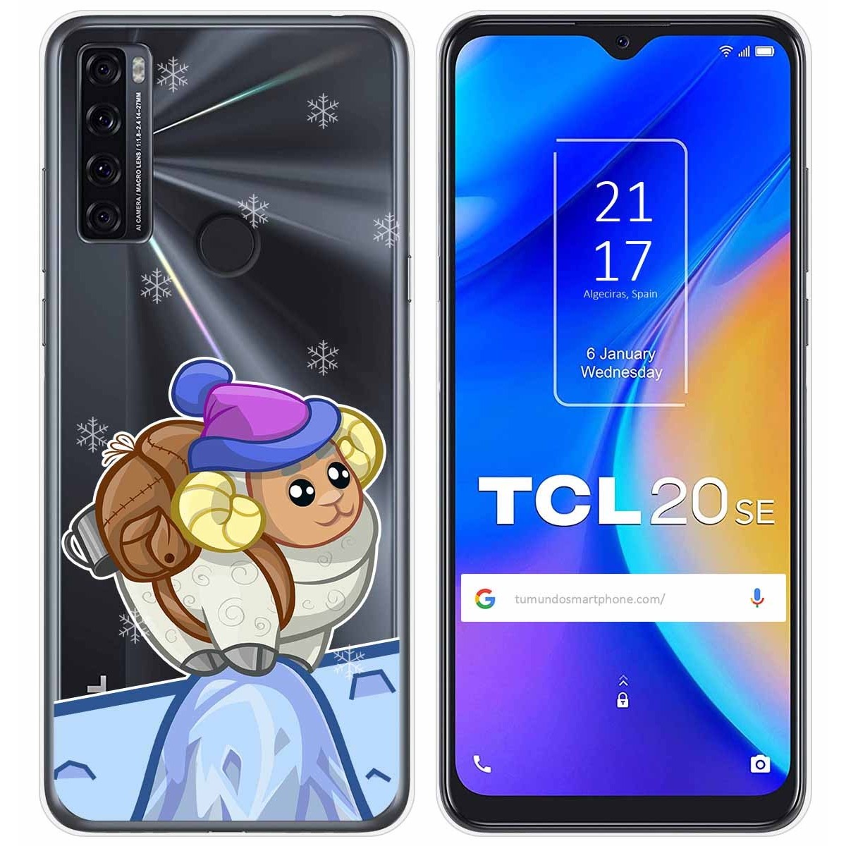 Funda Gel Transparente para TCL 20 SE diseño Cabra Dibujos