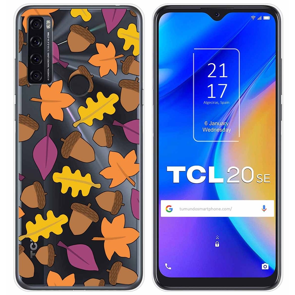 Funda Gel Transparente para TCL 20 SE diseño Otoño Dibujos
