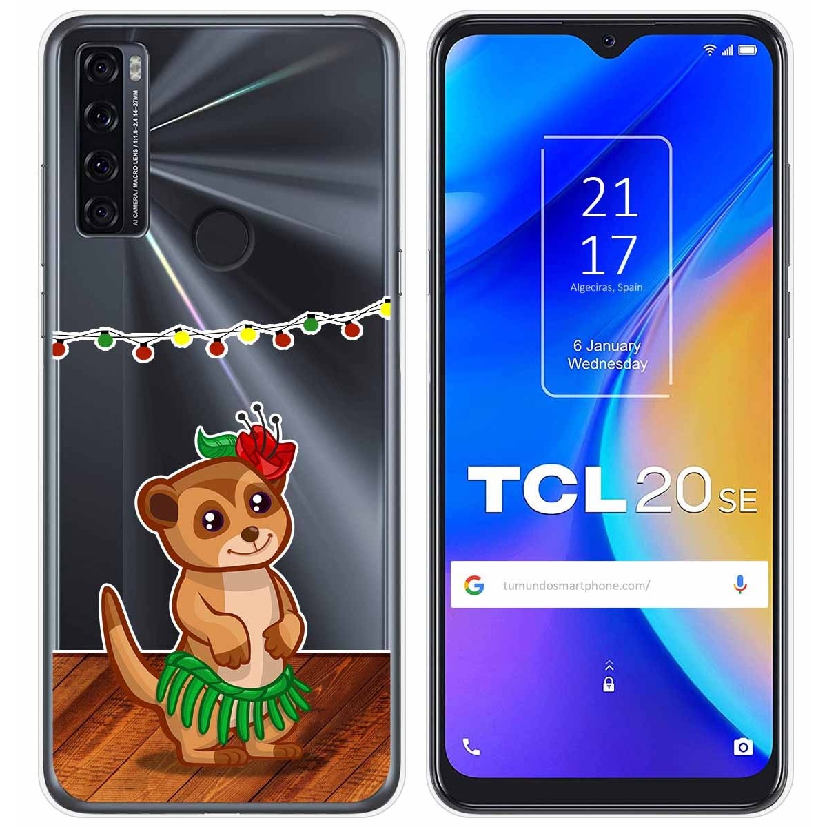 Funda Gel Transparente para TCL 20 SE diseño Suricata Dibujos