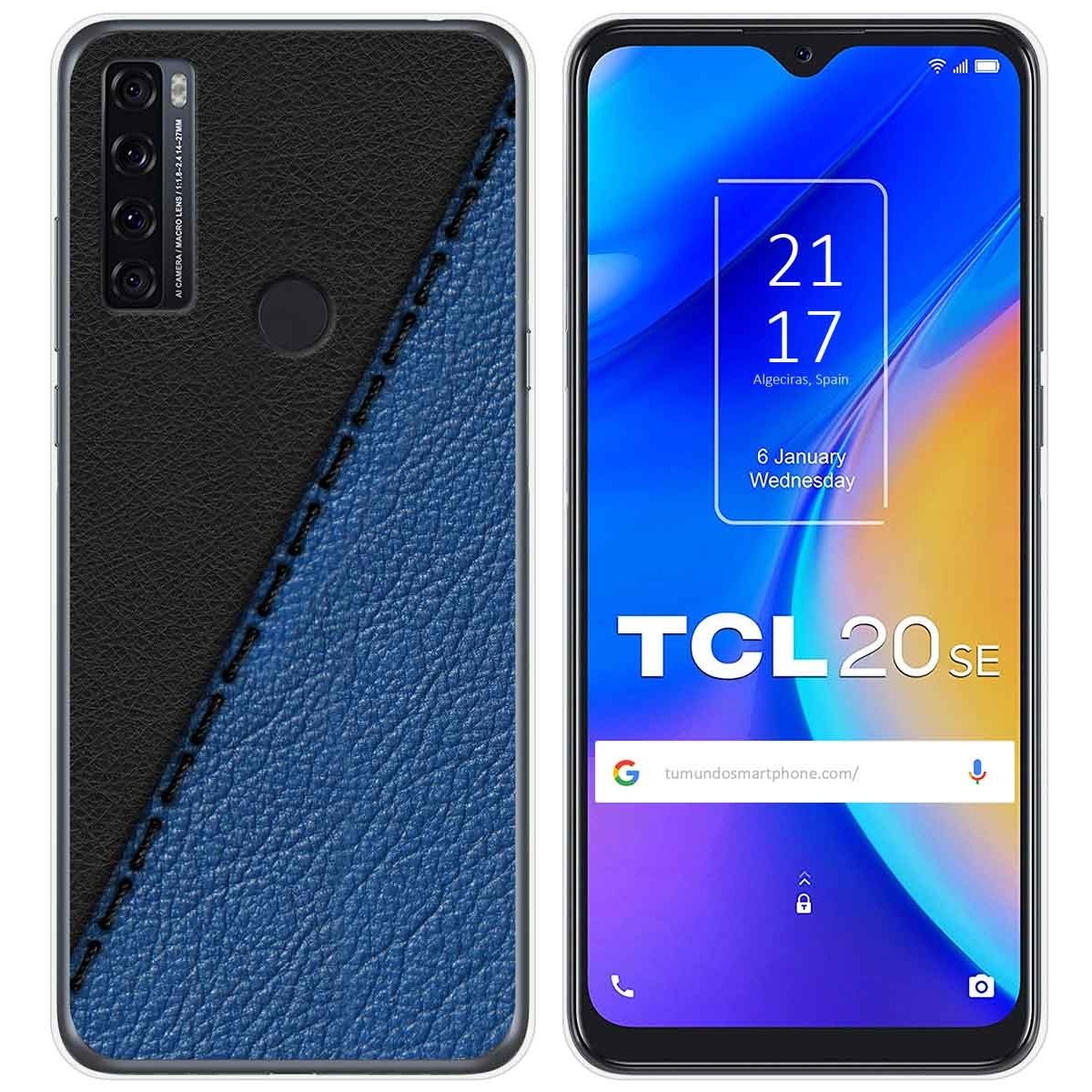 Funda Gel Tpu para TCL 20 SE diseño Cuero 02 Dibujos
