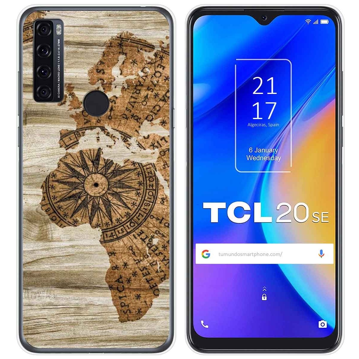 Funda Gel Tpu para TCL 20 SE diseño Madera 07 Dibujos