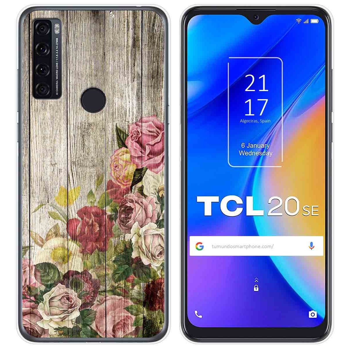 Funda Gel Tpu para TCL 20 SE diseño Madera 08 Dibujos